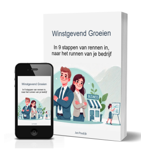 Ondernemerscoaching - Cover van boek Winstgevend Groeien als e-book en op smartphone